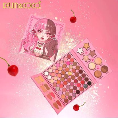 صورة 72-Color Sweet & Cool Cherry Eyeshadow & Face Makeup Palette