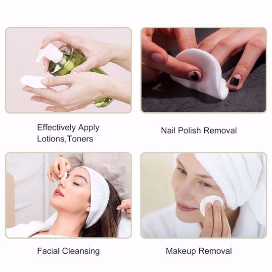 صورة Pure Cotton Makeup Pads – 80pcs (YOUSHA)