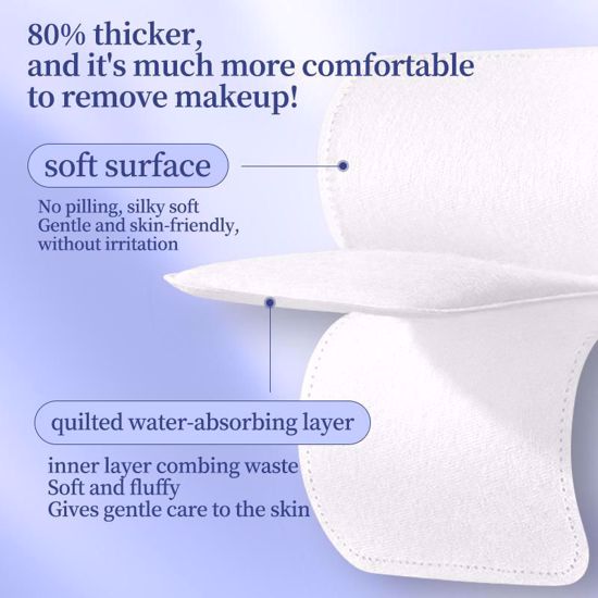 صورة LMLTOP Double-Faced Cosmetic Cotton Pads – 100 pcs