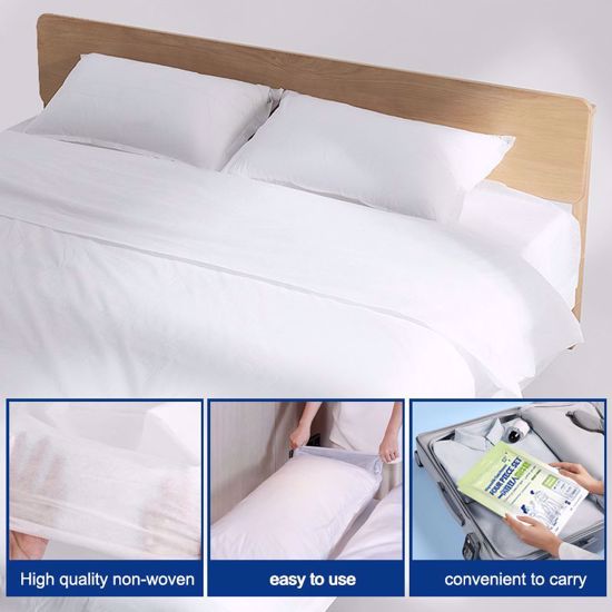 صورة Disposable Non-Woven Bedding Set – 3 Piece