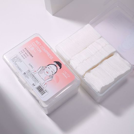 صورة Stretchable Wet Compress Cotton Pads – 222 Pieces  (LMLTOP)
