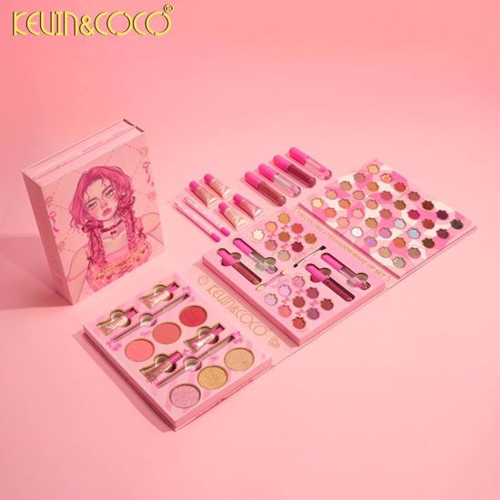 صورة Strawberry 59-Color Eyeshadow Makeup Set – Eyeshadow, Blush & Face Makeup Palette