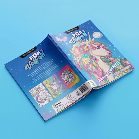 Picture of Kaleidoscope Pop Velvet Coloring Book – Magical Unicorn
