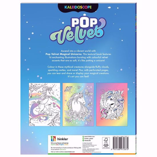 Picture of Kaleidoscope Pop Velvet Coloring Book – Magical Unicorn
