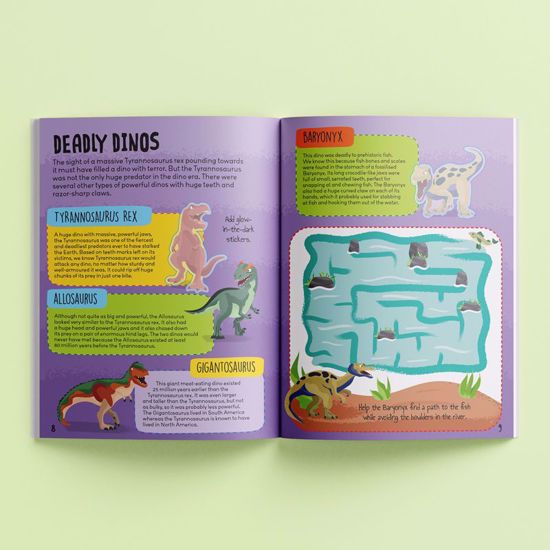 صورة Know and Glow Dinosaurs Sticker Activities