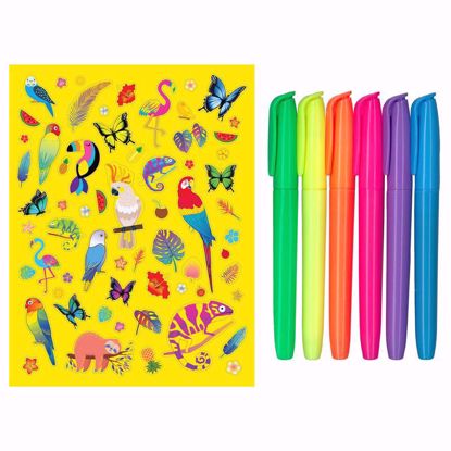 Picture of Kaleidoscope Colouring Kit Neon Jungle