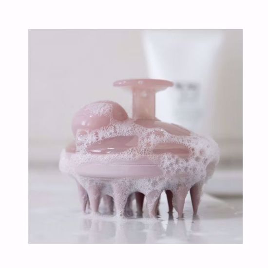 صورة Silicone Shampoo Brush with Dispenser for Hair Washing