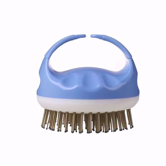 صورة Nylon Soft Pin Silicone Comb for Scalp Massage