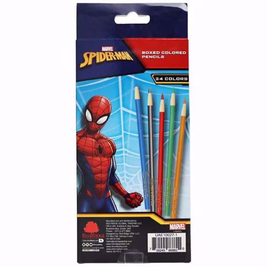 صورة Skoodle Spider-Man Boxed Colored Pencils – 24 Colors