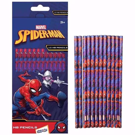 صورة Skoodles Spider-Man HB Pencils – 12 Pieces