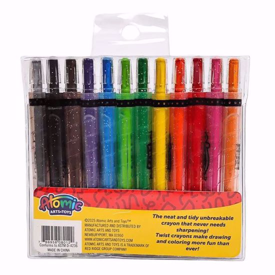 صورة Atomic Arts Twist Crayons – 12 Pieces