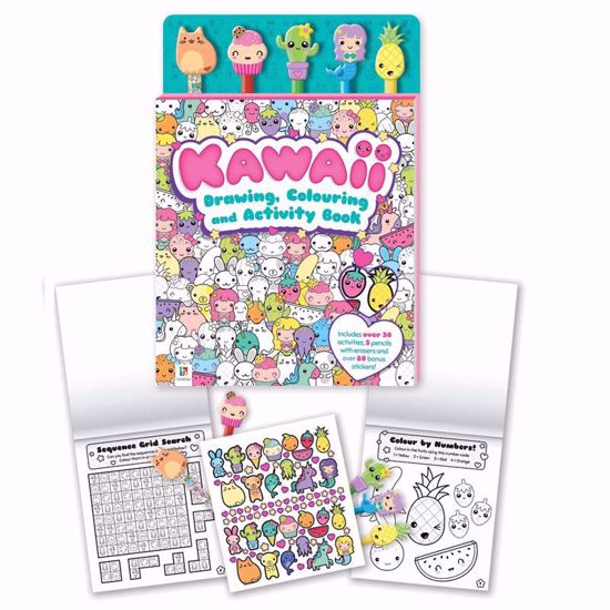 صورة Hinkler Kawaii Drawing, Colouring and Activity Book