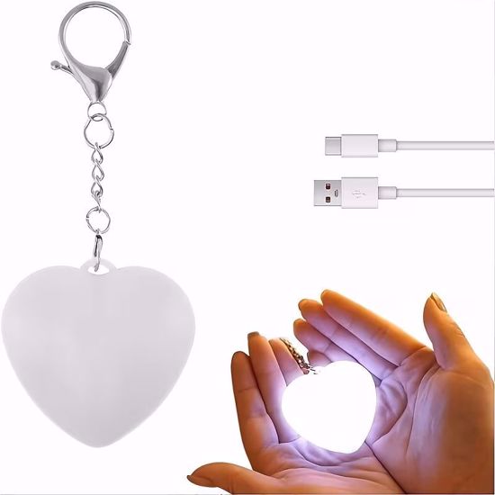 صورة Portable Mini Lamp LED Night Light – Heart & Cloud