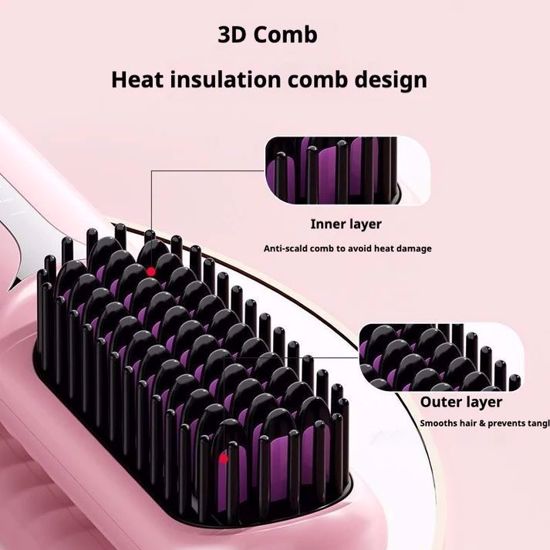 Picture of Wireless Hair Straightening Comb – Type-C Charging, 30W (Black)