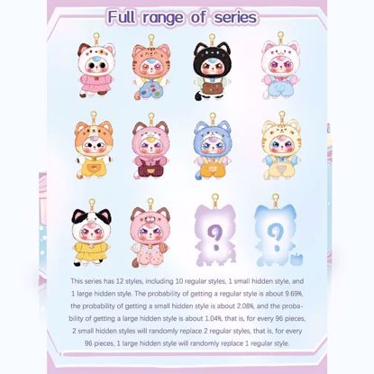 صورة Baby Three Kitten Wardrobe Mystery Box Plush Keychain